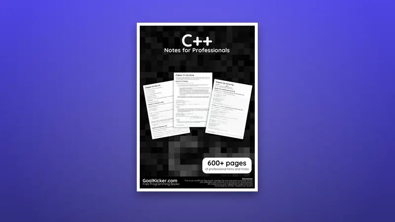C++ Notes for Professionals PDF — Book Overview — PDF cover
