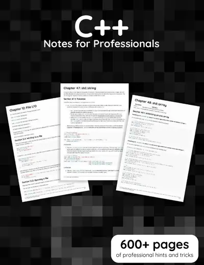 C++ Notes for Professionals book — free PDF cover
