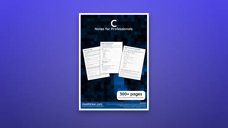 C Notes for Professionals book — C Programming Guide — PDF cover