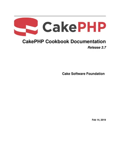 CakePHP Cookbook Documentation — free PDF cover
