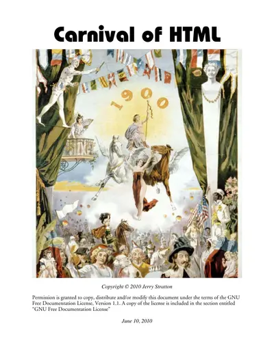 Cover of the Carnival of HTML PDF
