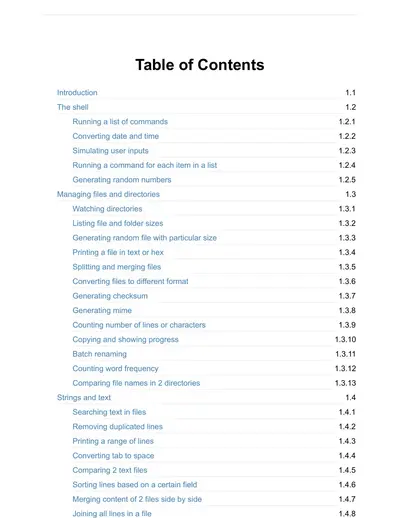 Command Line Cookbook — free PDF cover