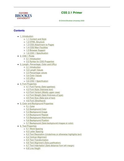 Cover of the Cascading style sheets (CSS) PDF