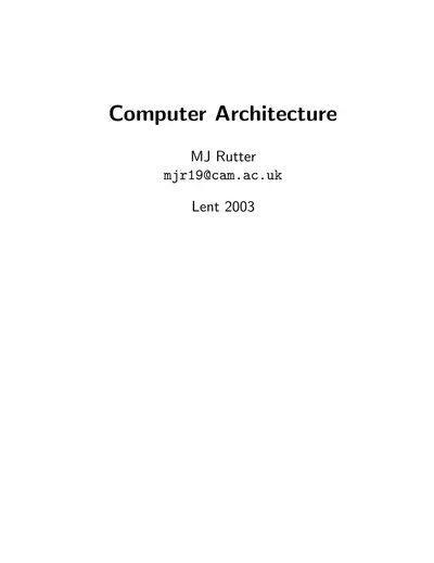 Computer Architecture — free PDF cover