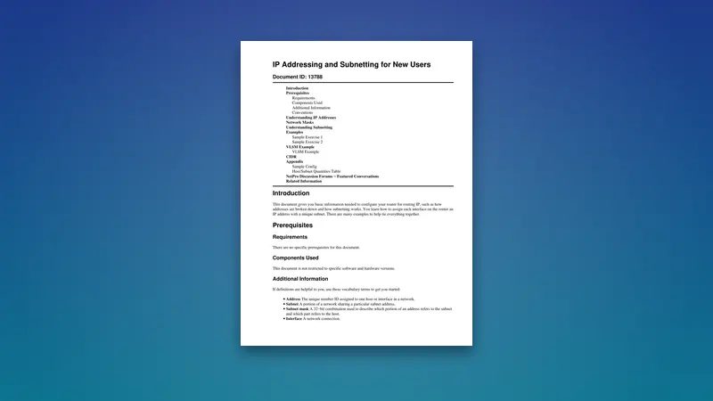IP Addressing and Subnetting: Master Networking Essentials — PDF cover