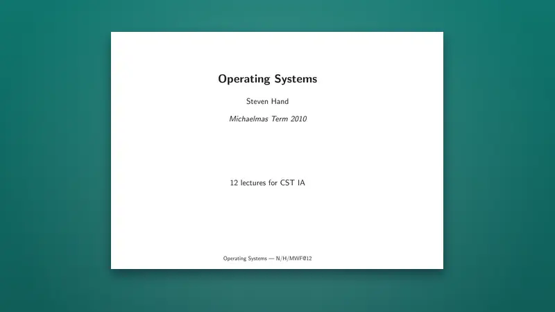 Operating Systems Fundamentals — Free PDF — PDF cover