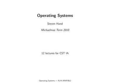Operating Systems — free PDF cover