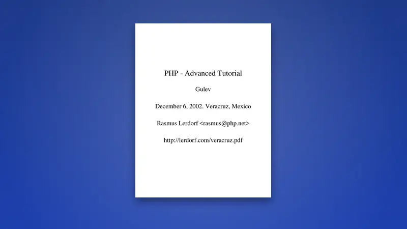 PHP - Advanced PDF Tutorial for Web Developers — PDF cover