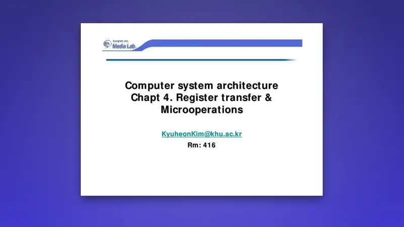Register Transfer & Microoperations Fundamentals — Free PDF — PDF cover