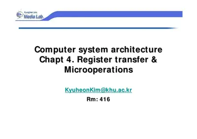 Register transfer & Microoperations — free PDF cover