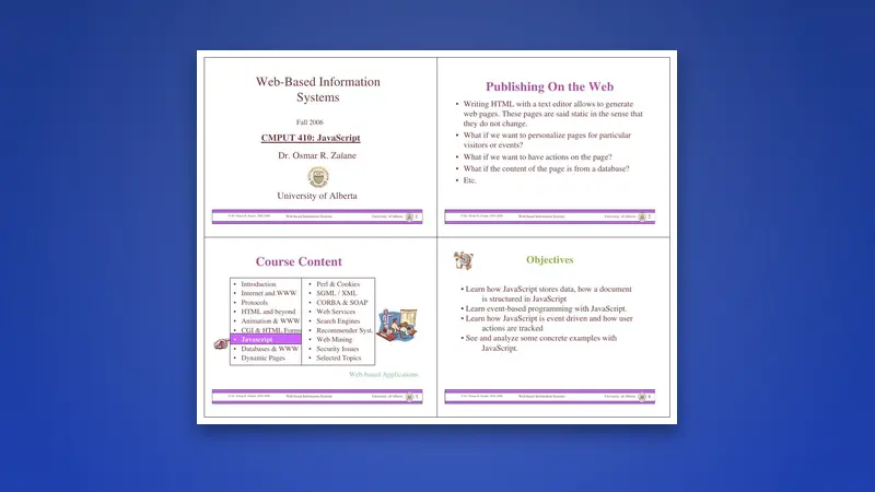 JavaScript Course PDF: Master Essential Programming Skills — PDF cover