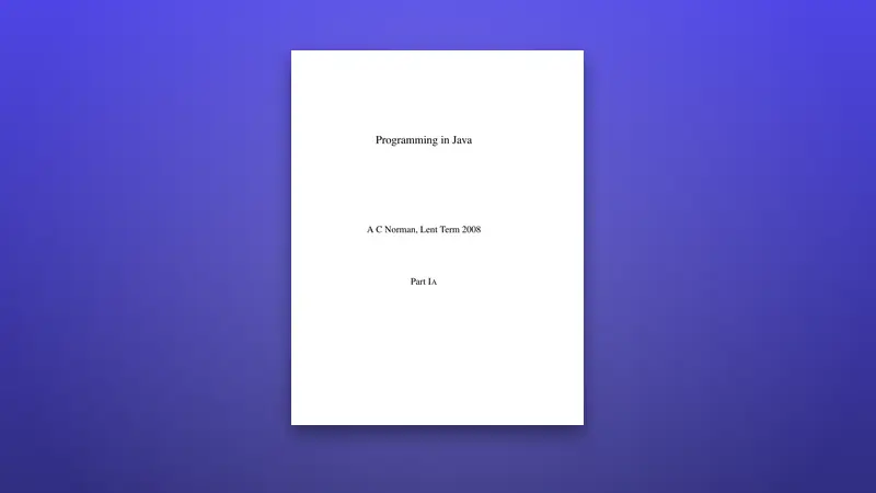 Programming in Java — Comprehensive Tutorial Guide — PDF cover