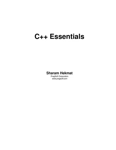Cover of the C++ Essentials PDF