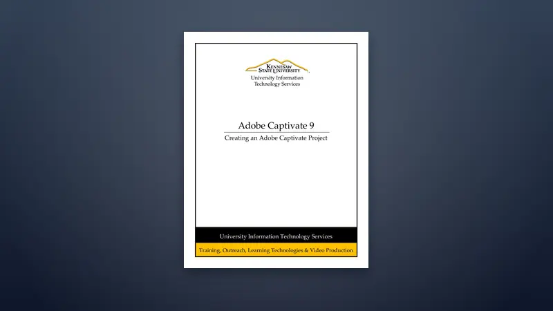 Creating an Adobe Captivate 9 Project — Free PDF — PDF cover