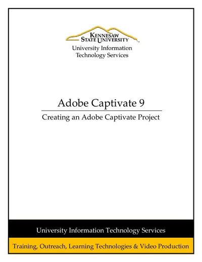 Cover of the Creating an Adobe Captivate 9 Project PDF