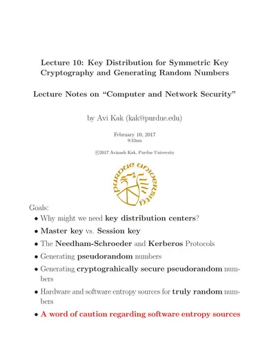 Cryptography and Generating Random Numbers — free PDF cover