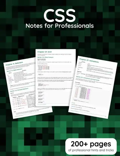CSS Notes for Professionals book — free PDF cover