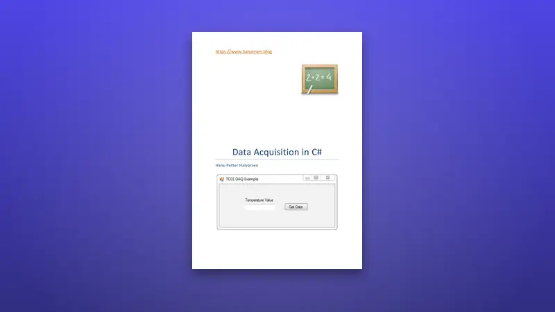 Data Acquisition in C# PDF Tutorial — PDF cover