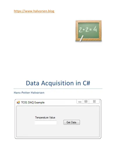 Cover of the Data	 Acquisition in C# PDF