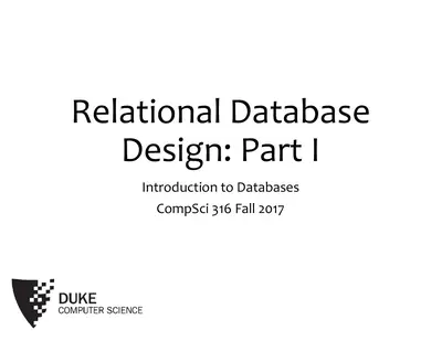 Cover of the Databases Relational Database Design PDF