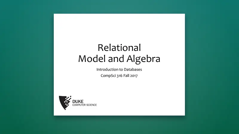Databases Relational Model and Algebra — Free PDF — PDF cover