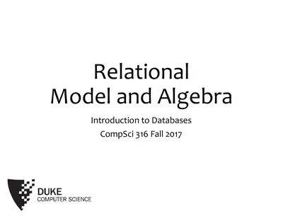 Cover of the Databases Relational Model and Algebra PDF