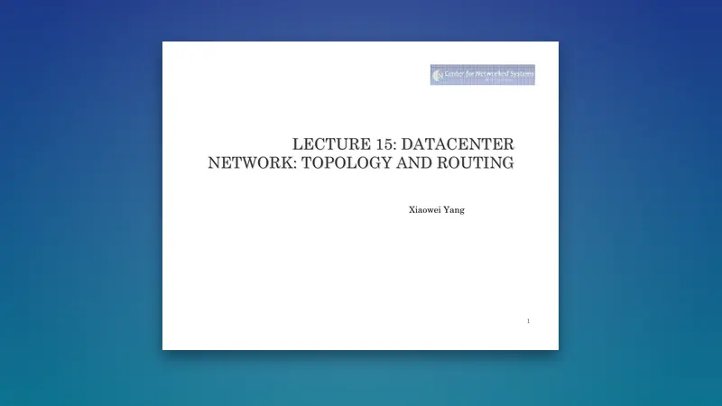 Data Center Network Topology and Routing — Free PDF — PDF cover