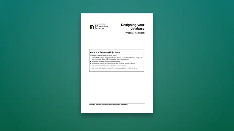 Designing Your Database PDF — Practical Fundamentals — PDF cover