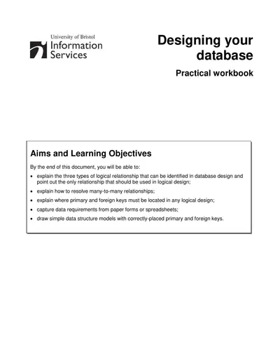 Designing your database — free PDF cover