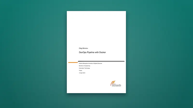 DevOps Pipeline with Docker PDF: A Comprehensive Guide — PDF cover