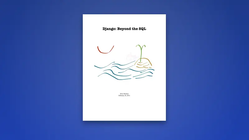 Django PDF: Beyond the SQL — Blog Development Guide — PDF cover