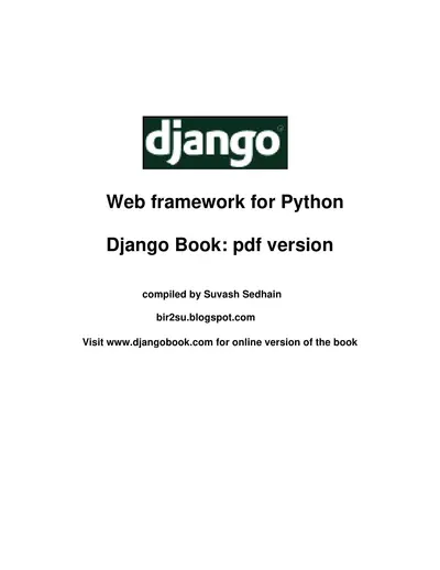 Cover of the Django Web framework for Python PDF