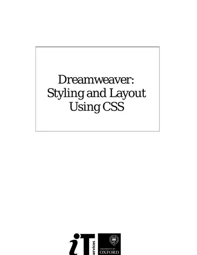 Cover of the Dreamweaver CS6 Styling and Layout Using CSS PDF