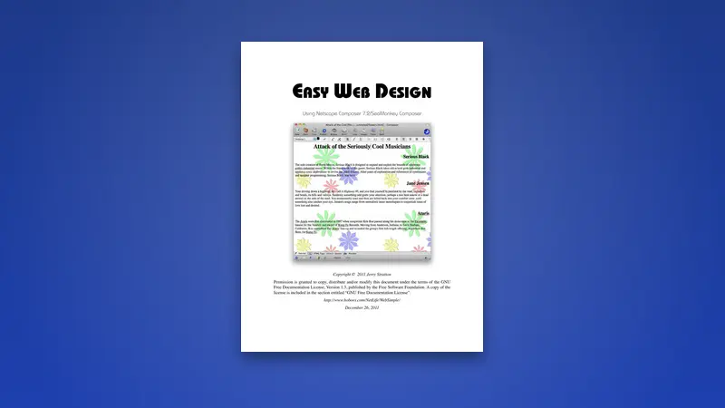 Easy Web Design PDF: Beginner's Guide to Web Creation — PDF cover