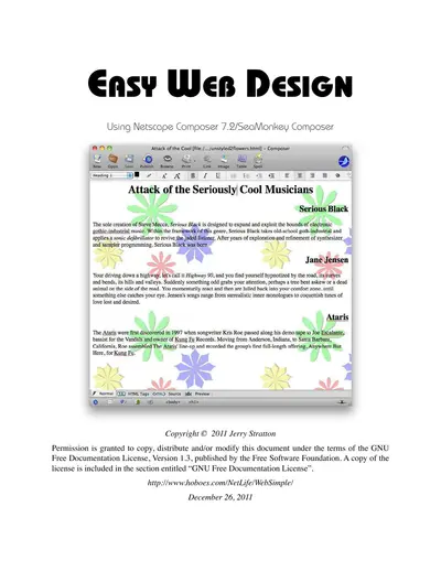 Cover of the Easy Web Design PDF