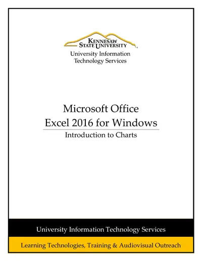 Cover of the Excel 2016 - Introduction to Charts PDF