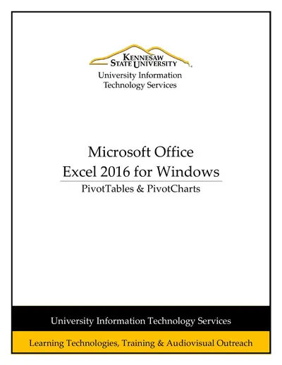 Cover of the Excel 2016 - PivotTables & PivotCharts PDF