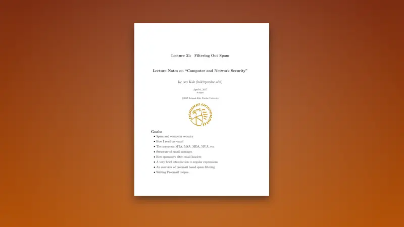 Filtering Out Spam PDF: Email Filtering Essentials — PDF cover
