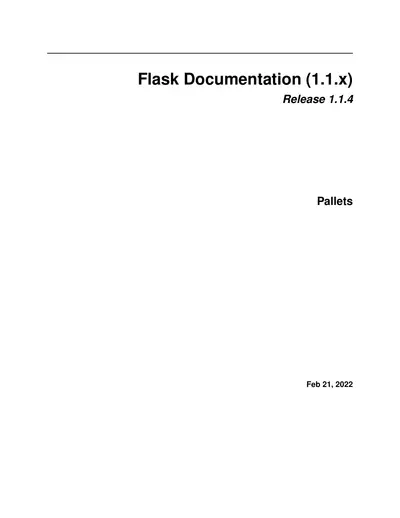 Cover of the Flask Documentation PDF