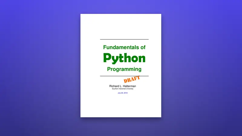 Fundamentals of Python Programming — PDF cover