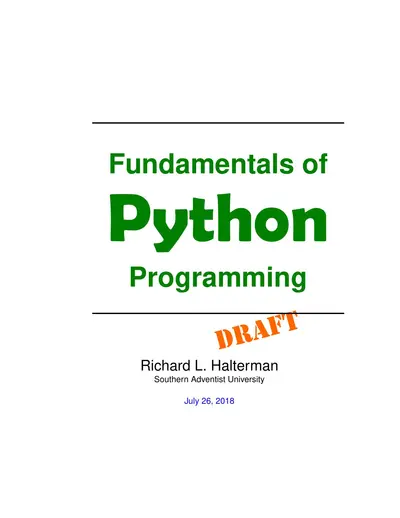 Cover of the Fundamentals of Python Programming PDF