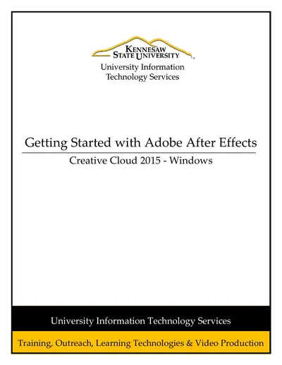 Getting Started with Adobe After Effects CC — free PDF cover