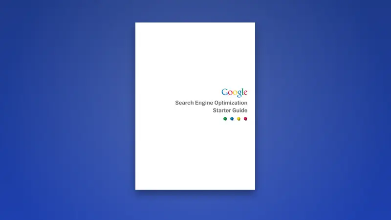 Google's Search Engine Optimization SEO PDF - Guide — PDF cover