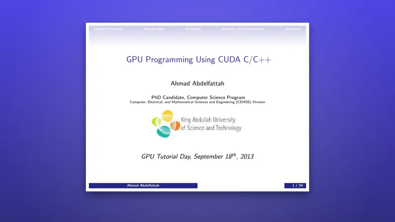 GPU Programming Using CUDA C/C++ for Parallel Computing — Free PDF — PDF cover