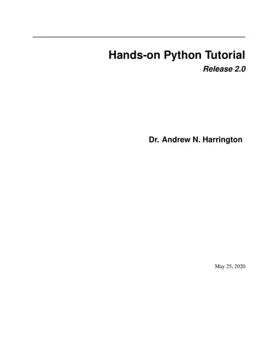 Cover of the Hands-on Python Tutorial PDF