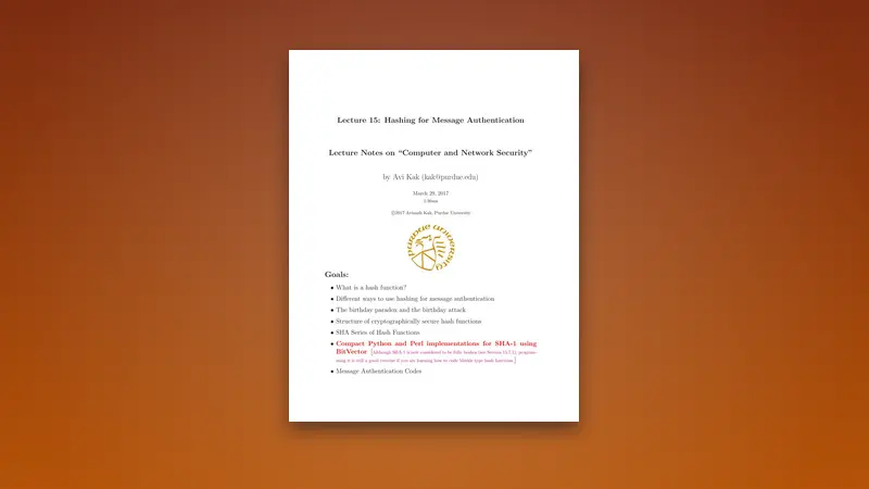 Hashing for Message Authentication PDF: A Complete Guide — PDF cover