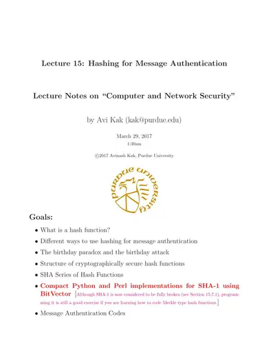 Hashing for Message Authentication — free PDF cover