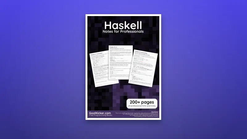 Haskell PDF Notes for Professionals book — PDF cover