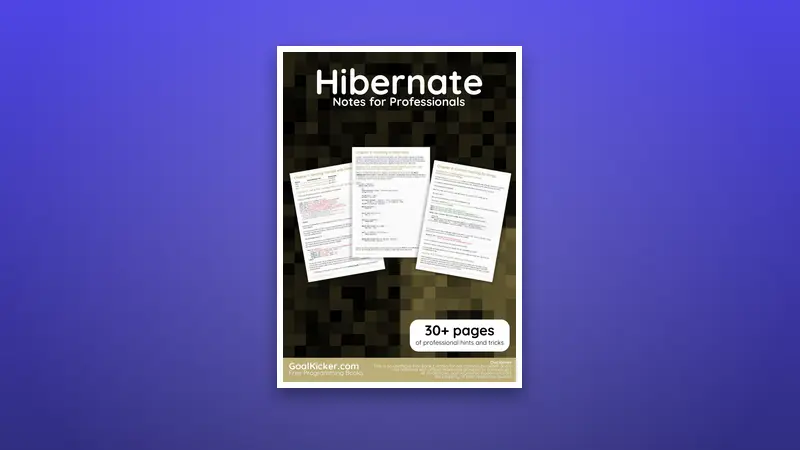 Hibernate PDF Notes for Professionals book — PDF cover
