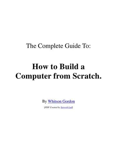 How to Build a Computer from Scratch — free PDF cover
